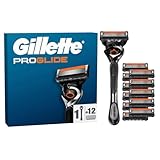 Gillette Fusion5 Rasierer für Männer — Inkl. 1 Gillette Nassrasierer, 12 Ersatzklingen mit Gleitstreifen für ein sanftes Gleiten und 5 Klingen für eine Gründliche, Langanhaltende Rasur