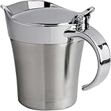 Doppelschichtiger Edelstahl-Thermo-Saucierer, 750 ml, Silber mit Scharnierdeckel, doppellagiger Thermo-Saucentopf