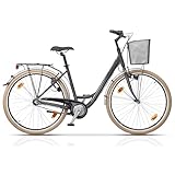 Airtracks 28 Zoll Damen City Fahrrad Bike LS Wave Cityrad Creon CITERRA SL 1 Shimano Nexus 3 Gang - Rahmenhöhen 45cm, 50cm und 55cm - Modelljahr 2025 (45cm (Körpergröße 150-165cm))