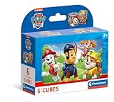 Clementoni 40658 Paw Patrol – 6 Teile Kinder 2 Jahre, Cartoon, Würfel-Puzzle, Made in Italy, Mehrfarbig