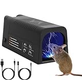 BAOKUA Elektronische Rattenfalle,Elektronische Mausefalle,mit Anti-Fluchttür,Wiederverwendbar,USB Rechargeable,Geeignet für Mäuse, Hamster,Wühlmäuse und andere Nagetiere im Haus und im Freien