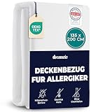 Dreamzie - Milbenbezug Bettdecke 135x200 cm - Allergiker Bettwäsche Encasing - Hausstaubmilben Schutz - Anti Milben Bettbezug mit Reißverschluss - Allergiker Deckenbezug