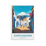 TNODZ Malen nach Zahlen für Erwachsene, Chefchaouen Marokko Leinwandmalerei nach Zahlen Kunst- und Bastelset für Kinder Erwachsene 30x40 cm