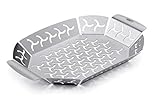 Weber Premium Grillkorb - Klein (27 x 19cm), Hitzebeständige & spülmaschinenfeste BBQ Grillschale aus Edelstahl, Ideal für Beilagen (Fleisch, Gemüse), für alle Grilltypen geeignet - Silber (6677)