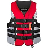 Leader Accessories Erwachsene Universal Typ III USCG zugelassene Rettungsweste Weste (Rot, L)