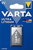 VARTA Lithium 9V Block 6LR61 Batterien (1er Pack) - ideal für Digitalkamera Spielzeug GPS Geräte Sport- und Outdoor-Einsätze