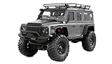 Amewi AMXRock Mini-D90 Scale Crawler 4WD 1:16 RTR grau inkl. Fernsteuerung, Akku, Ladekabel