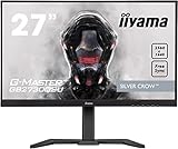 Iiyama G-Master Silver Crow GB2730QSU-B5 68,5cm 27' Gaming Monitor WQHD DVI HDMI DP USB3.0 1ms-Reaktionszeit 75Hz FreeSync Höhenverstellung Pivot schwarz