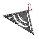 Aluminium-Sparrenwinkel, Schreinerwinkel, 17,8 cm, Kombinationswinkel mit Haken, Holzbearbeitungswerkzeug, Messung