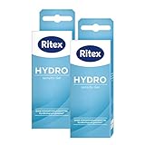 Ritex Hydro sensitiv Gel – Gleitgel Wasserbasis natürlich 2 x 50 ml, Massage & Gleitmittel frei von Konservierungs-, Duft- und Farbstoffen – kondomgeeignet, dermatologisch getestet, Made in Germany