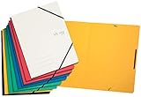 VON Leitz 10er Pack Eckspanner A4, Karton, Für 150 Blatt, Mappe mit Gummizug, Mit modernem VON-Aufdruck, Für Schule & Zuhause, Mehrfarbig, 30112099