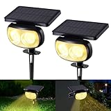 Moxled Solarlampen für Außen Garten, 3000K Warmweiß Solar...