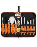 Metz-Tessy Kürbis Schnitzset, 10 Stück Schnitzwerkzeug Kürbis Edelstahl Kürbis Schnitzen Werkzeug, Halloween Kürbis Schnitzset DIY Dekoration für Kinder und Erwachsene