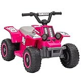 AIYAPLAY Kinder Elektro-Quad Elektro Kinderquad mit Vorwärts-und Rückwärtsfunktion, LED und Hupe Elektroauto für 1,5-3 Jahre Kinder 3 km/h Metall Rosa