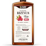 Rizinusöl Bio 900 ml - 100% Rein, Natürlich und Kaltgepresst - Wimpern, Augenbrauen, Haare, Bart, Nägel