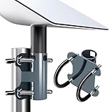 Für Starlink Mount Kit Anwendbar Rohrdurchmesser 30-50mm, U-Bolzen Starlink Halterung für V2, Verwendet für Wohnwagen, Dachmontage, Yacht, Balkon, Horizontale Bars und Vertikale Bars