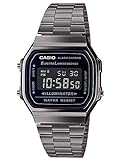Casio Herren Digital Japanischer Quarz Uhr mit Edelstahl Armband A168WEGG-1BEF