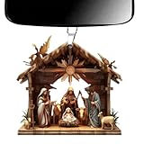 Krippenanhänger,Krippenschmuck für den Weihnachtsbaum - Weihnachtsbaum-Krippenschilder | -Krippenschilder, 3D-Krippenanhänger aus Acryl, Festliche Gedenkdekoration für Weihnachten