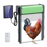 Hühnerklappe Automatisch Solar Batterie Groß: FOFNON Automatische Hühnerklappe Upgrade-Größe - Elektrische hühnertür mit Timer und Lichtsensor (IP65)