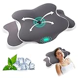 Refein Memory-Foam-Kissen, Nackenstütze, orthopädisches Schlafkissen zur Linderung von Schulterschmerzen, ergonomisches Kissen für Seiten-, Rücken-, Bauchschläfer, Grau