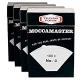 Moccamaster Technivorm Moccamaster 85022 Filter Nr. 4, Papier, weiß, Packung mit 4 Kartons x 100 Filtern