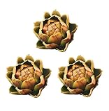 GMMH Künstliche Deko Artischocke - Lebensechtes Plastikgemüse, Kunstgemüse, Kunstobst, Plastikobst, Frucht für Dekoration, Hochzeiten, Schaufenster, Haushalt, Küche, Party, Hotel (Gelb-Braun)