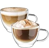 ecooe Doppelwandige Cappuccino Tassen Glaser Latte Macchiato...