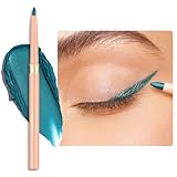 OULAC Teal Kajal und Eyeliner Wasserfest, Wischfester Matter Eye Liner Stift Hält 24 Stunden+, Hochpigmentierter Seidiger Drehbarer Kajalstift, Vegan (17) Lagoon