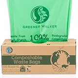 Greener Walker 25% Extra Dick Kompostierbare biologisch abbaubar Müllbeutel 6L/10L/30L Müllbeutel(6L-120 Müllsäcke)