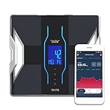 TANITA RD-953 Körperanalyse-Waage, Bluetooth, medizinischer Technologie, über 10 Messwerte, Schwarz