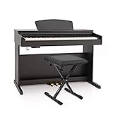 Digital Piano DP-10X by Gear4music with Adjustable Bench Matte Balck