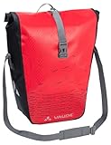 VAUDE Fahrradtasche für Gepäckträger Aqua Back Print Single, 1 x 24 L in Rot, Hinterradtasche wasserdicht, Fahrrad Gepäckträgertasche hinten, einfache Befestigung – Made in Germany