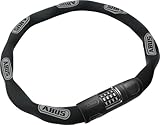 ABUS Kettenschloss 8808C - stabiles Zahlenschloss aus speziell gehärtetem Stahl - gut lesbare Zahlen mit Verdeck - ABUS-Sicherheitslevel 9 - 110 cm - Schwarz