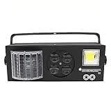 YQVEOT Partylicht DJ Licht 4in1 LED Disco Bühne Lichter Strobe Fancy Lichteffekt Strahl Projektor Derby Auto Sound Control Club DJ Party Ball
