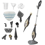 SUPERLEX Dampfreiniger Dampfbesen Dampf Mop 15-in-1 Multifunktions Boden&Hand-dampfreiniger 1500W Blau, Reiniger für Tiefenreinigung Böden Hartholz Fliesen