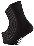 Vincent Creation 6 Paar Bambus Socken, Unisex Bambussocken für Damen und Herren (43-46, 6 Paar - Schwarz)