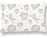 Kinderkissen Mit Kopfkissenbezug Aus Baumwolle 33x45 cm - Kopfkissen Geeignet Für 1 Bis 3 Jahre - Kinder Kuschelkissen - Weiches Kinder Kopfkissen Hypoallergen - Ideal Fürs Bett, Reisen, Schläfchen
