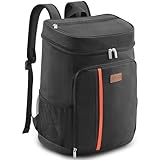 Lifewit 30L Kühlrucksack Auslaufsichere Kühltasche Rucksack wasserdichte Picknickrucksack Isolierte Lunchtasche für Männer Frauen Arbeit Picknicks Strand Camping Reisen Outdoor-Aktivitäten, Schwarz
