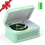 CD Player Tragbar Bluetooth: Kegaudio Radio mit CD-Player Tragbarer mit Lautsprecher Fernbedienung Unterstützt USB/AUX-Wiedergabe Kopfhöreranschluss Grün