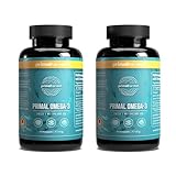 Primal Harvest Omega 3 – Fischöl Nahrungsergänzungsmittel mit EPA- und DHA-Fettsäuren sowie Vitamin E, für Männer und Frauen, 2 Stück (60 Portionen)