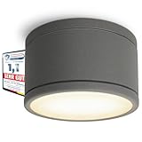 SSC-LUXon CELI-WX Aufbau LED Strahler 230V für Bad & Außen IP44 inkl. LED GX53 5W warmweiß - Badstrahler in anthrazit rund