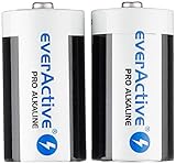 everActive C Batterien 2er Pack, Pro Alkaline, Baby LR14 R14 1.5V, höchster Leistung, 10 Jahre Haltbarkeit, 2 Stück – 1 Blisterkarte LR14/C 2 Stück/ 1 Blister