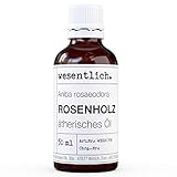 wesentlich. Rosenholzöl - ätherisches Öl - 100% naturrein (Glasflasche) - u.a. für Duftlampe und Diffuser (50ml)