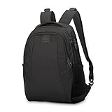 Pacsafe Metrosafe LS350 Nylon Rucksack mit Anti-Diebstahl Details für Damen und Herren, Daypack mit Diebstahlschutz, Tasche mit Sicherheits-Features, 15 Liter, Schwarz/Black