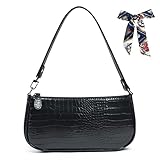 Aucuu Umhängetasche, 90er Krokoprägung-Druck Retro Classic Henkeltasche Tasche Kleine Vintage Schultertasche Crossbody Handtasche Mini Bag für Damen