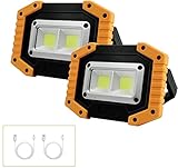 Tekstap LED Baustrahler Akku, Campinglampe Tragbar, 2xCOB...