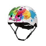 Melon Fahrradhelm »Coloursplash« für Damen, Herren und Kinder | Leichter & sicherer urbaner Cityhelm mit Magnetverschluss, individuell anpassbar in weiß, bunt | Größe M-L (52–58cm)