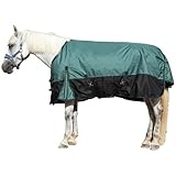 Gallopoff 1200D wasserdichte Pferdedecke mit 200g/m² Füllung – Regendecke für Pferde, Wind- und wasserdicht, atmungsaktiv, warme Winterdecke 165 cm