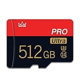 512GB Micro SD Memory Card Class 10 TF Card with SD Adapter High Speed for Phone,Tablet, Game Console,Dash Cam,Camcorder,Camera