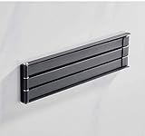 Towel Bar Towel Rack Wall-Mounted Bathroom Shelf,Three-Bar 180°Rotation,Free Punching Wrought Iron Folding Bathroom/White/Black